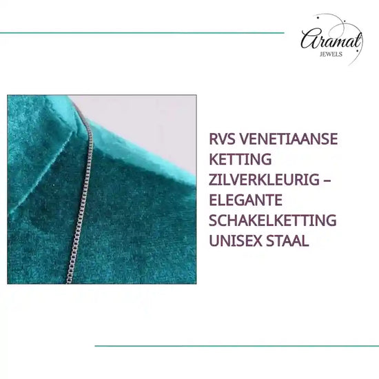 RVS Venetiaanse Ketting Zilverkleurig &ndash; Elegante Schakelketting Unisex Staal by@Outfy