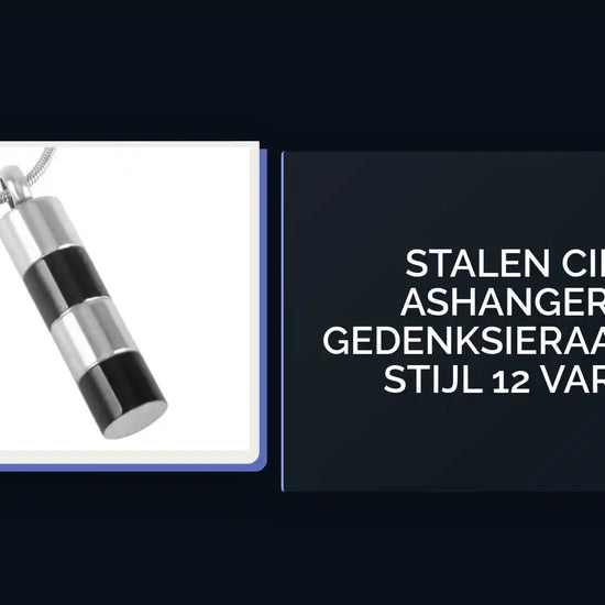 Stalen Cilinder Ashanger Buis &ndash; Gedenksieraad RVS Kies Stijl 12 Varianten by@Outfy
