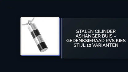 Stalen Cilinder Ashanger Buis &ndash; Gedenksieraad RVS Kies Stijl 12 Varianten by@Outfy