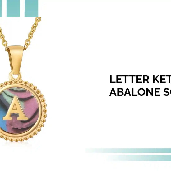 letter Ketting met Abalone Schelp by@Outfy