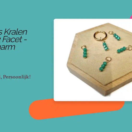 Parelglans Kralen Bedeltje 3 Facet - Oorbel Charm by@Outfy