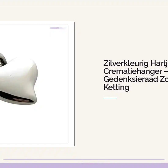 Zilverkleurig Hartje Crematiehanger &ndash; Staal Gedenksieraad Zonder Ketting by@Outfy