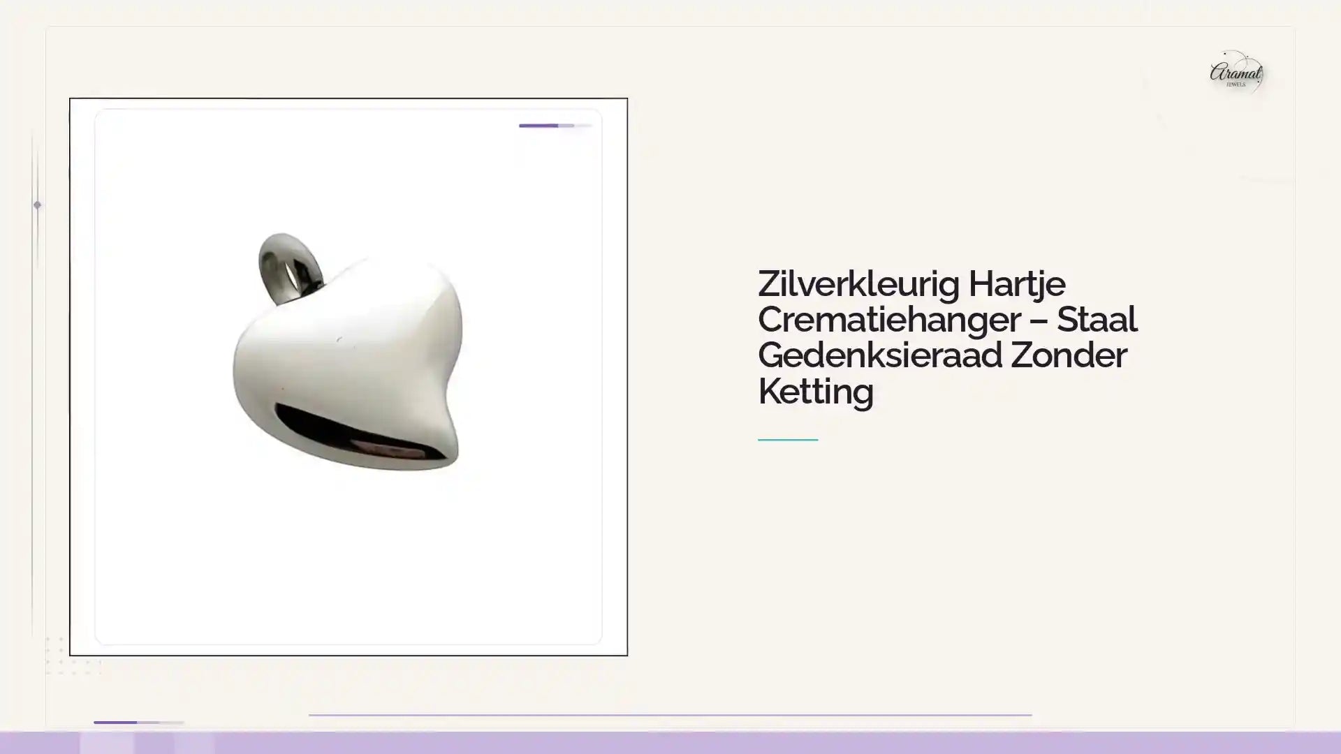 Zilverkleurig Hartje Crematiehanger &ndash; Staal Gedenksieraad Zonder Ketting by@Outfy