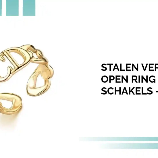 Stalen Verstelbare Open Ring - CD &amp; Schakels - One Size by@Outfy