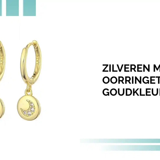 Zilveren Mini Oorringetjes goudkleur by@Outfy
