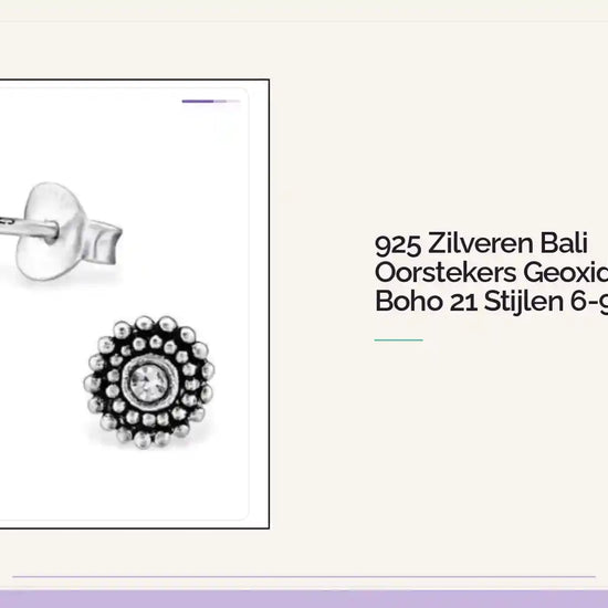 925 Zilveren Bali Oorstekers Geoxideerd Boho 21 Stijlen 6-9mm by@Outfy