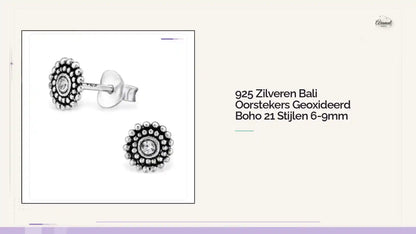 925 Zilveren Bali Oorstekers Geoxideerd Boho 21 Stijlen 6-9mm by@Outfy