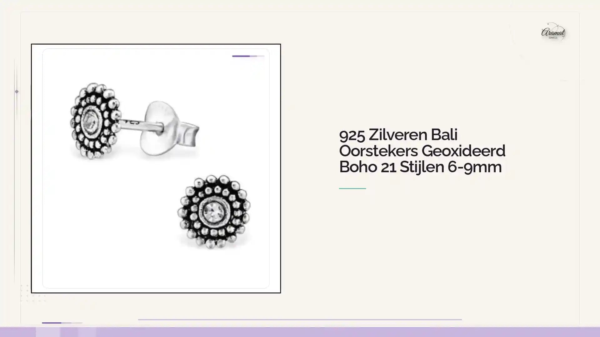 925 Zilveren Bali Oorstekers Geoxideerd Boho 21 Stijlen 6-9mm by@Outfy