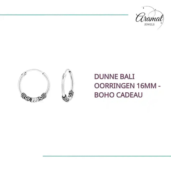 Dunne Bali Oorringen 16mm - Boho Cadeau by@Outfy