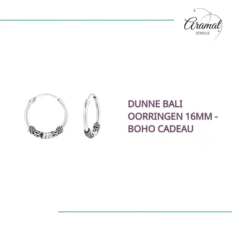Dunne Bali Oorringen 16mm - Boho Cadeau by@Outfy