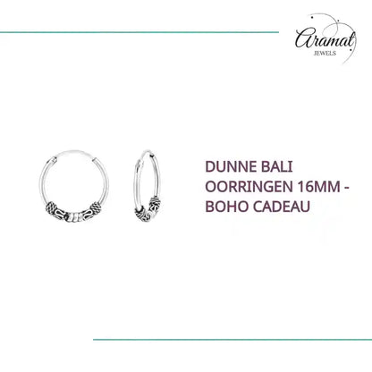 Dunne Bali Oorringen 16mm - Boho Cadeau by@Outfy