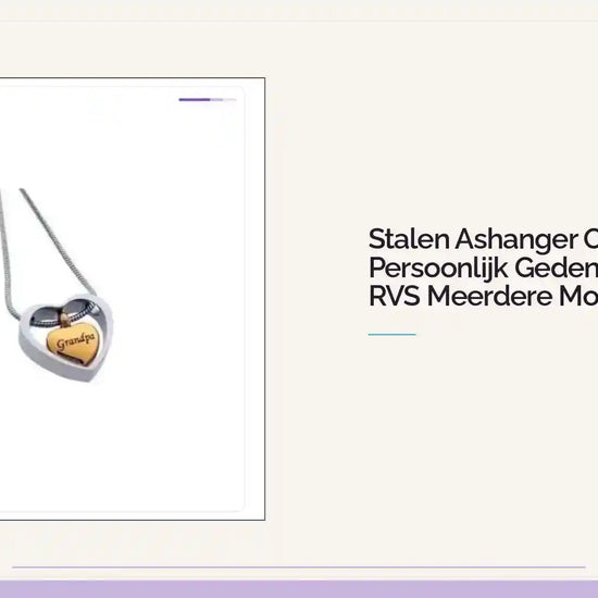 Stalen Ashanger Opa &ndash; Persoonlijk Gedenksieraad RVS Meerdere Modellen by@Outfy