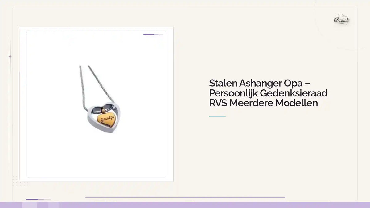 Stalen Ashanger Opa &ndash; Persoonlijk Gedenksieraad RVS Meerdere Modellen by@Outfy