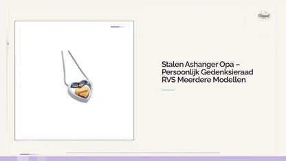 Stalen Ashanger Opa &ndash; Persoonlijk Gedenksieraad RVS Meerdere Modellen by@Outfy