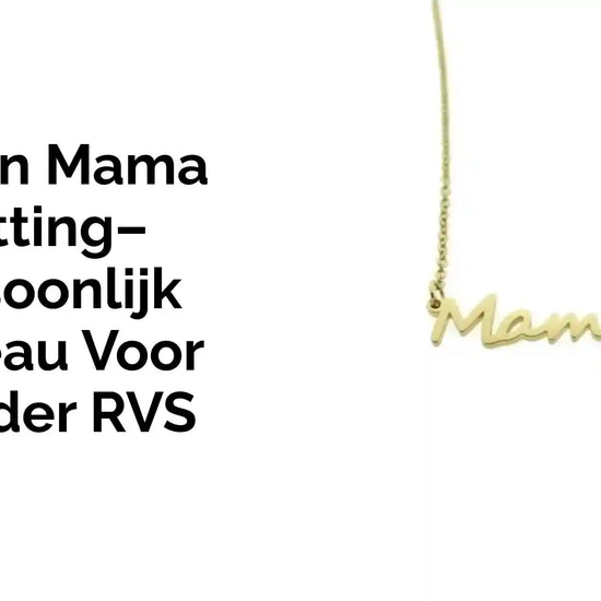 Stalen Mama Ketting&ndash; Persoonlijk Cadeau voor Moeder RVS by@Outfy