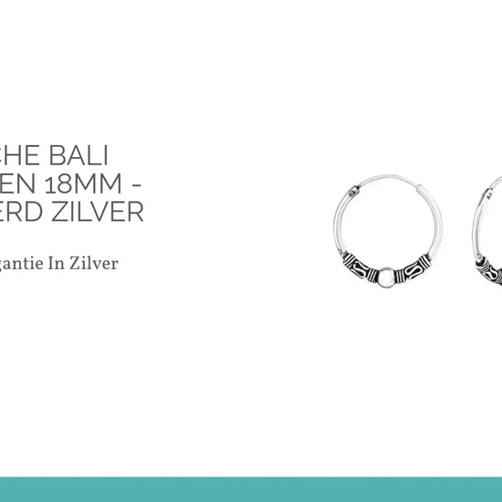 Etnische Bali Oorringen 18mm - Geoxideerd Zilver by@Outfy