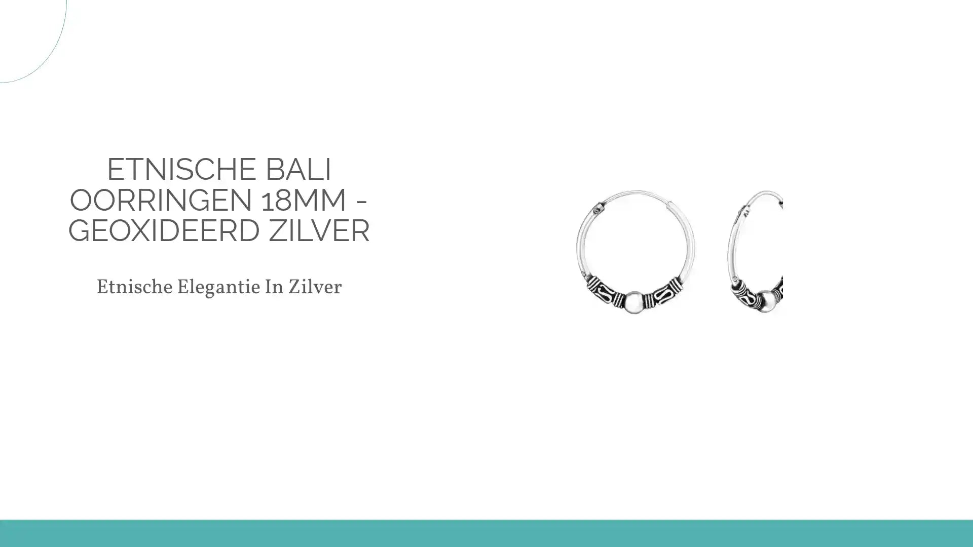 Etnische Bali Oorringen 18mm - Geoxideerd Zilver by@Outfy