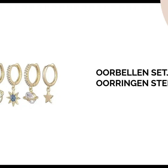 Oorbellen setje oorringen sterren by@Outfy