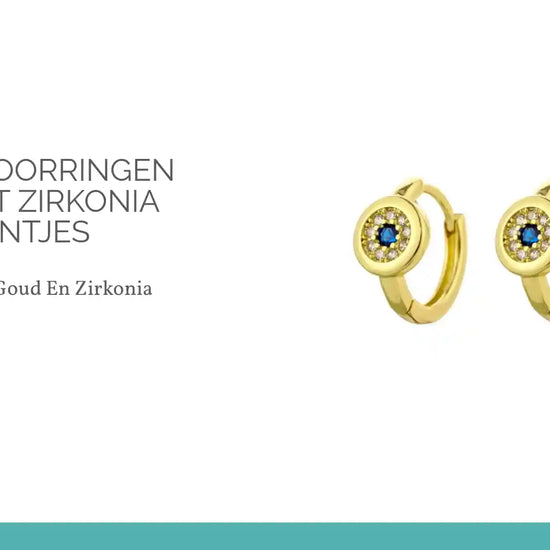Zilveren Oorringen 12mm met Zirkonia Steentjes by@Outfy