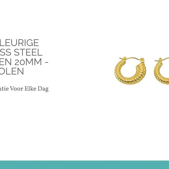 Goudkleurige Stainless Steel Oorringen 20mm - Creolen by@Outfy