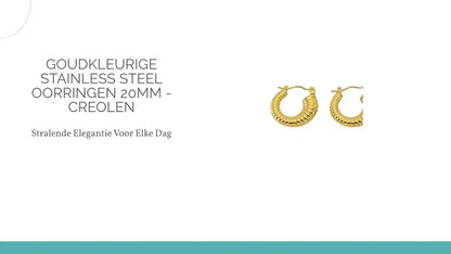 Goudkleurige Stainless Steel Oorringen 20mm - Creolen by@Outfy