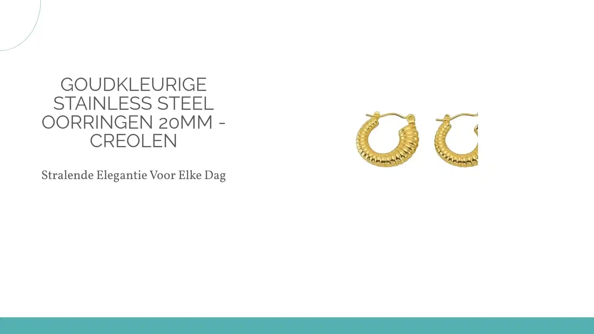 Goudkleurige Stainless Steel Oorringen 20mm - Creolen by@Outfy