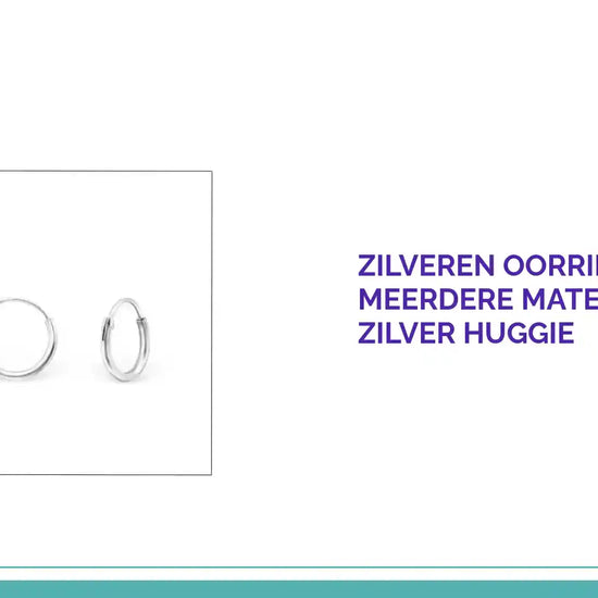 Zilveren Oorringen &ndash; Meerdere Maten 8-22mm 925 Zilver Huggie by@Outfy