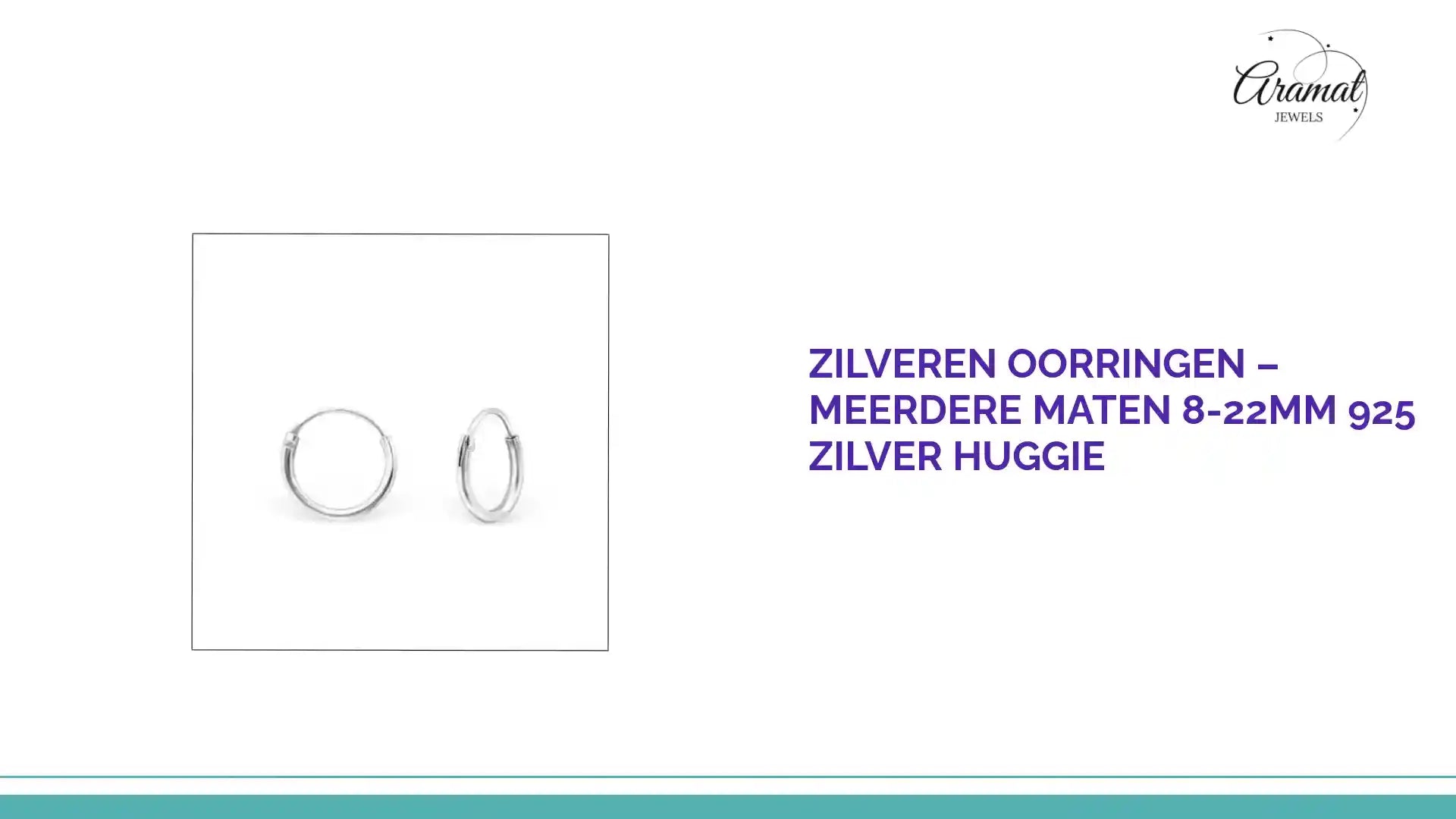 Zilveren Oorringen &ndash; Meerdere Maten 8-22mm 925 Zilver Huggie by@Outfy