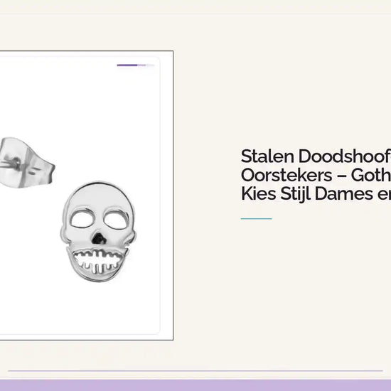 Stalen Doodshoofd Oorstekers &ndash; Gothic Skull Kies Stijl Dames en Heren by@Outfy