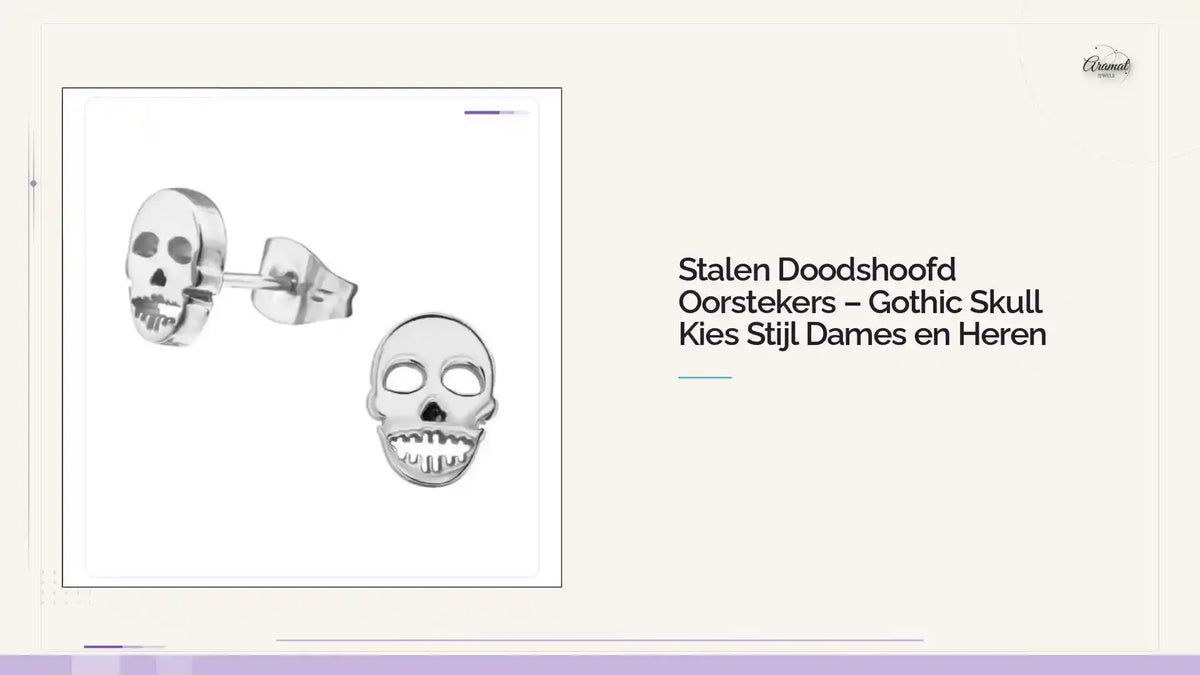 Stalen Doodshoofd Oorstekers &ndash; Gothic Skull Kies Stijl Dames en Heren by@Outfy