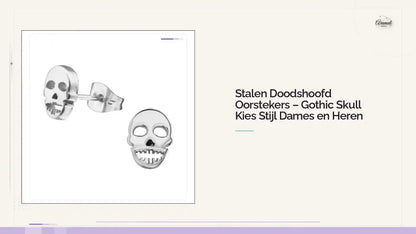 Stalen Doodshoofd Oorstekers &ndash; Gothic Skull Kies Stijl Dames en Heren by@Outfy