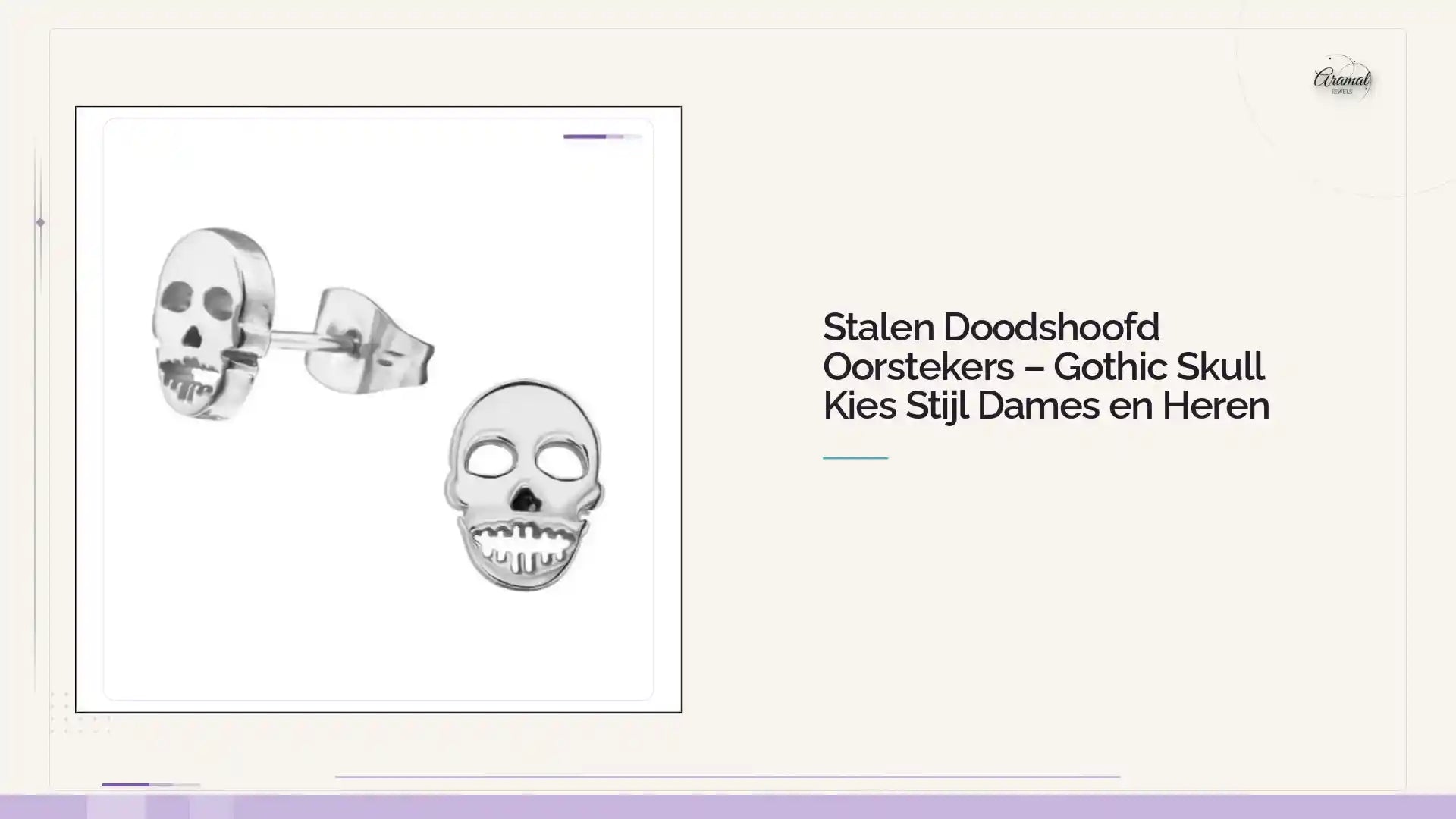 Stalen Doodshoofd Oorstekers &ndash; Gothic Skull Kies Stijl Dames en Heren by@Outfy