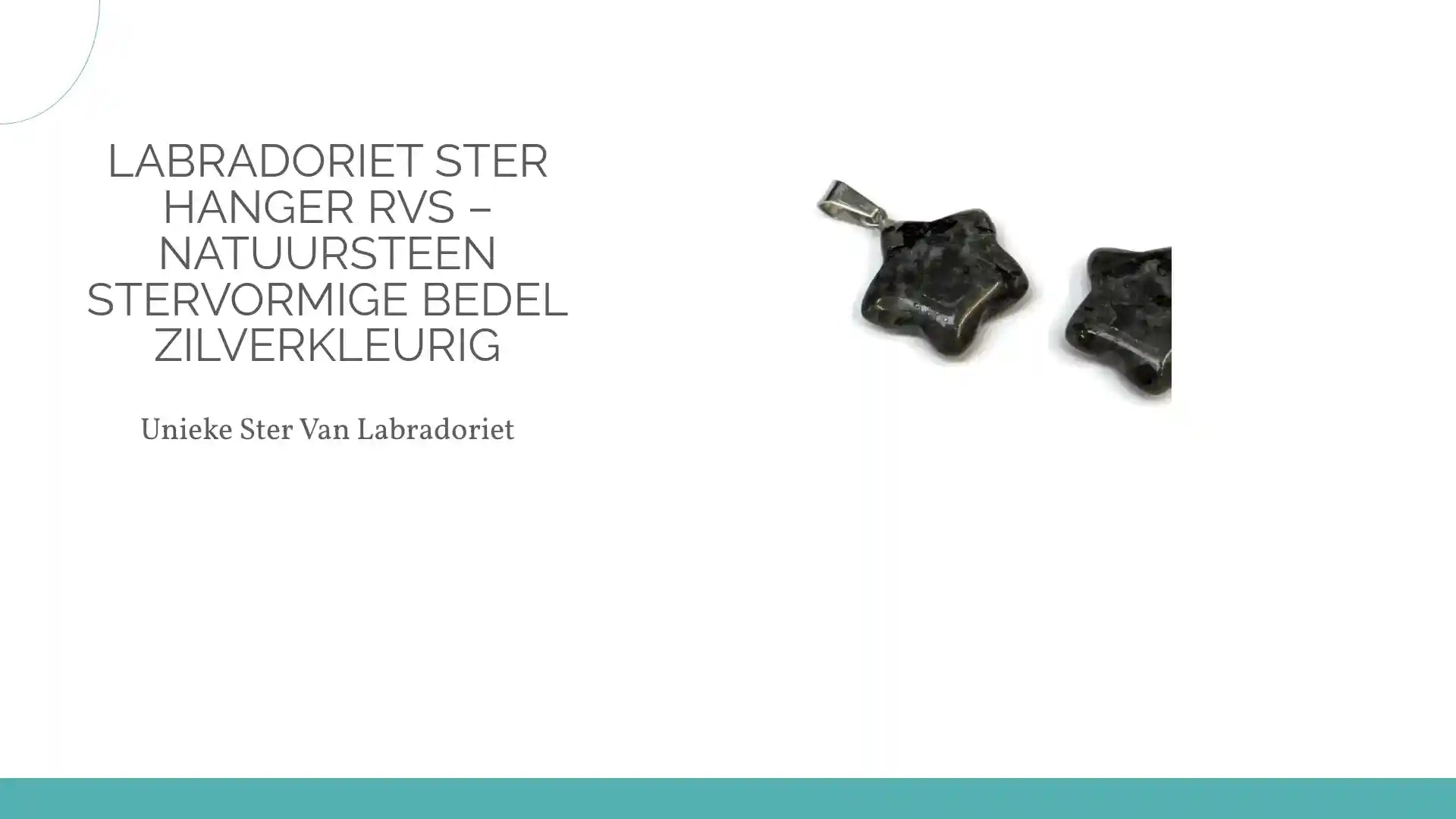 Labradoriet Ster Hanger RVS &ndash; Natuursteen Stervormige Bedel Zilverkleurig by@Outfy