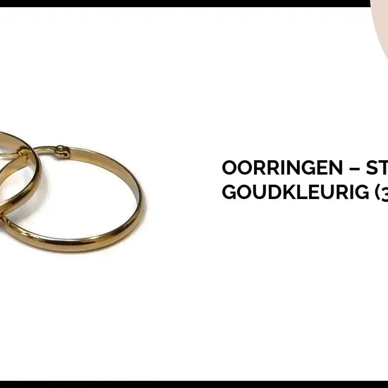 Oorringen &ndash; Staal Glad Goudkleurig (35mm) by@Outfy