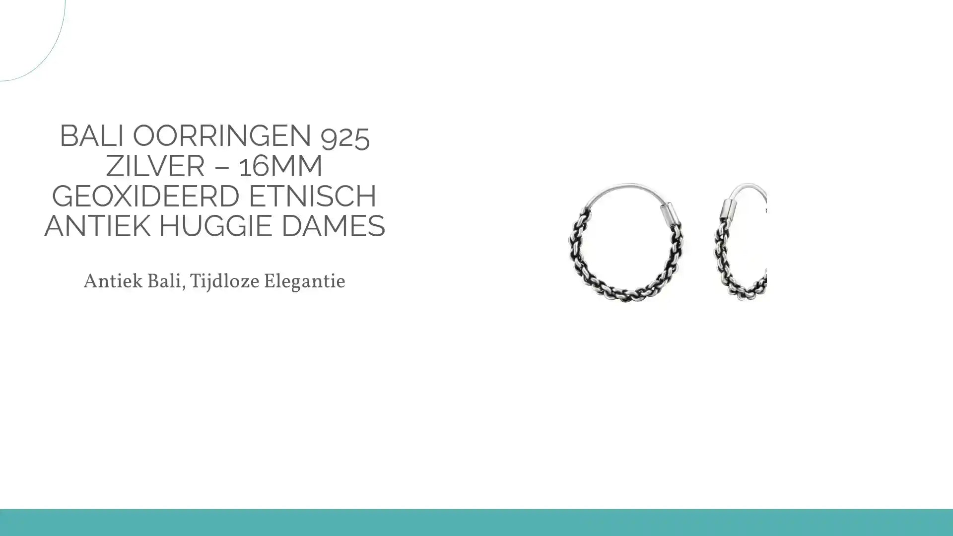 Bali Oorringen 925 Zilver &ndash; 16mm Geoxideerd Etnisch Antiek Huggie Dames by@Outfy