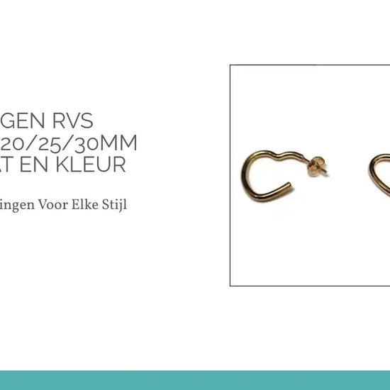 Oorringen RVS Hartvorm 20/25/30mm &ndash; Kies Maat en Kleur by@Outfy