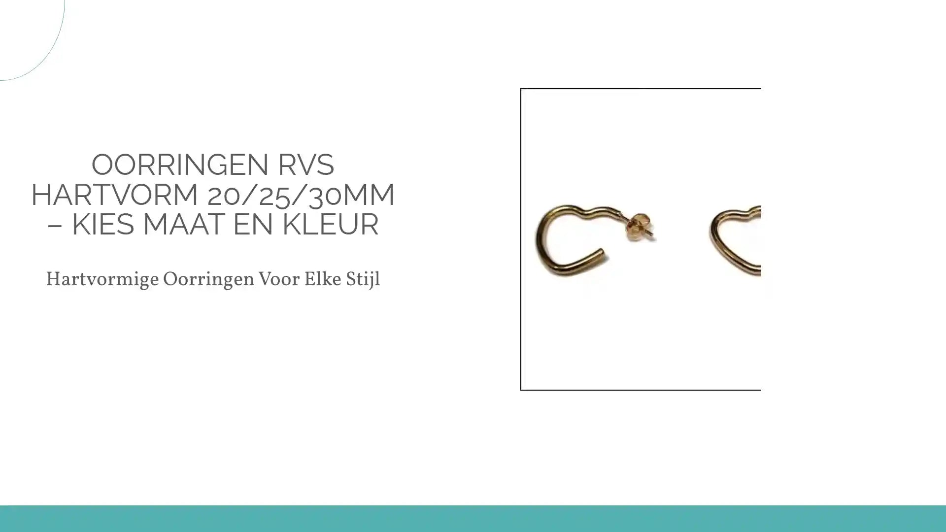 Oorringen RVS Hartvorm 20/25/30mm &ndash; Kies Maat en Kleur by@Outfy