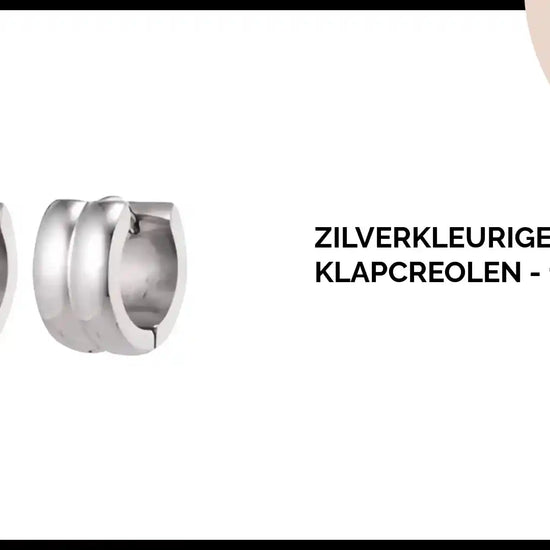 Zilverkleurige RVS Klapcreolen - 13 mm by@Outfy