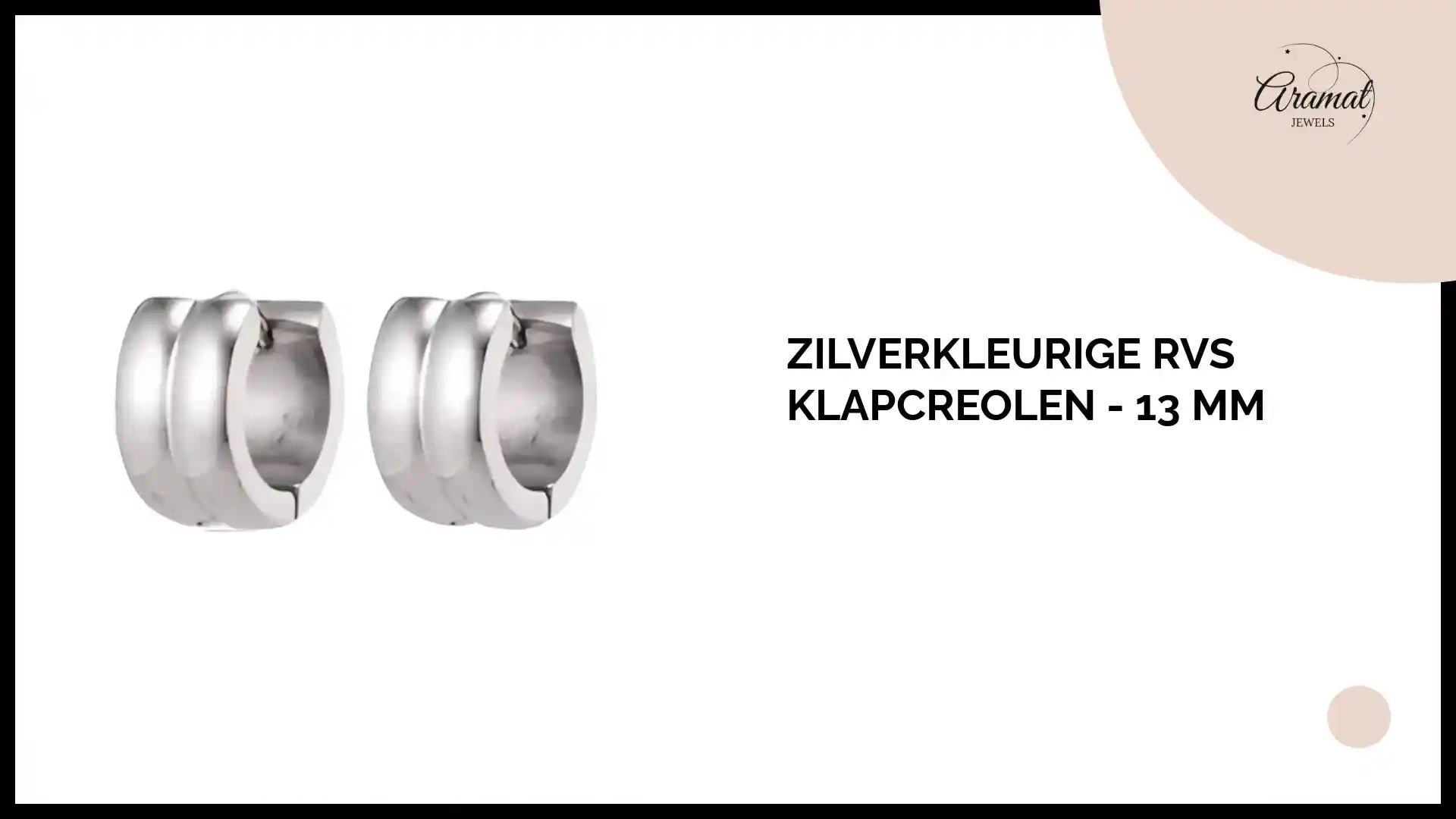 Zilverkleurige RVS Klapcreolen - 13 mm by@Outfy