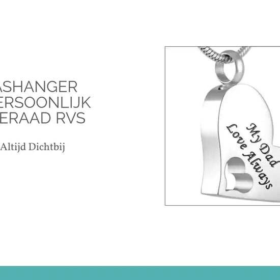 Stalen Ashanger Vader &ndash; Persoonlijk Gedenksieraad RVS by@Outfy