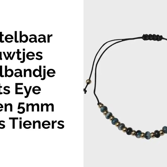 Verstelbaar Touwtjes Enkelbandje Cats Eye Kralen 5mm Dames Tieners by@Outfy