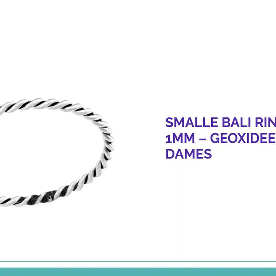 Smalle Bali Ring 925 Zilver 1mm &ndash; Geoxideerd Maat 8 &amp; 9 Dames by@Outfy