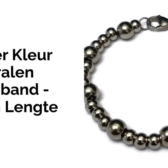 Zilver Kleur Kralen Armband - 19cm Lengte by@Outfy