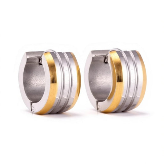 Bicolor Stripes Earrings