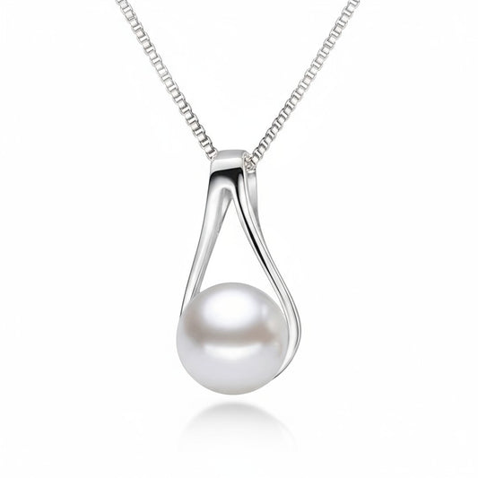 Silver Pearl Necklace for women