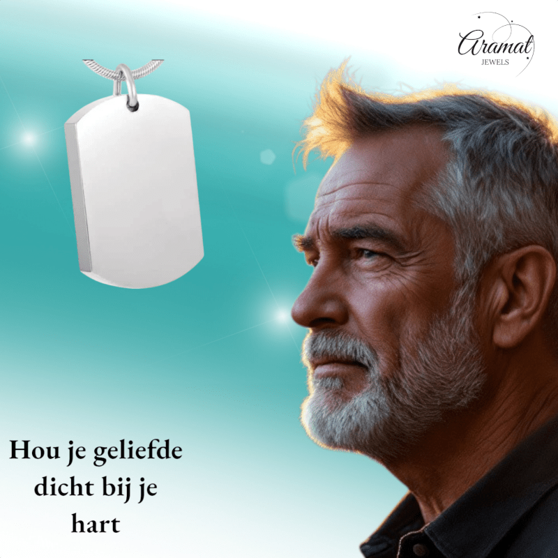 Rechthoek Ashanger Zilverkleur RVS 30×18 mm - hang293 - 8416 - Gedenkhangers kopen# - 30mm - alles - ashangers