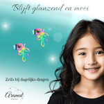 Regenboog blad oorbellen 11×7 mm - oor1959 - Oorbellen kopen# - 11mm - alles - blad