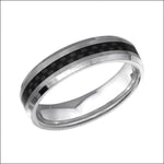 Titanium Ring With Black Carbon Fiber Insert | Ringen