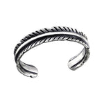 Sterling Zilveren Teenring Met Gedraaid Ontwerp - Aramat Jewels