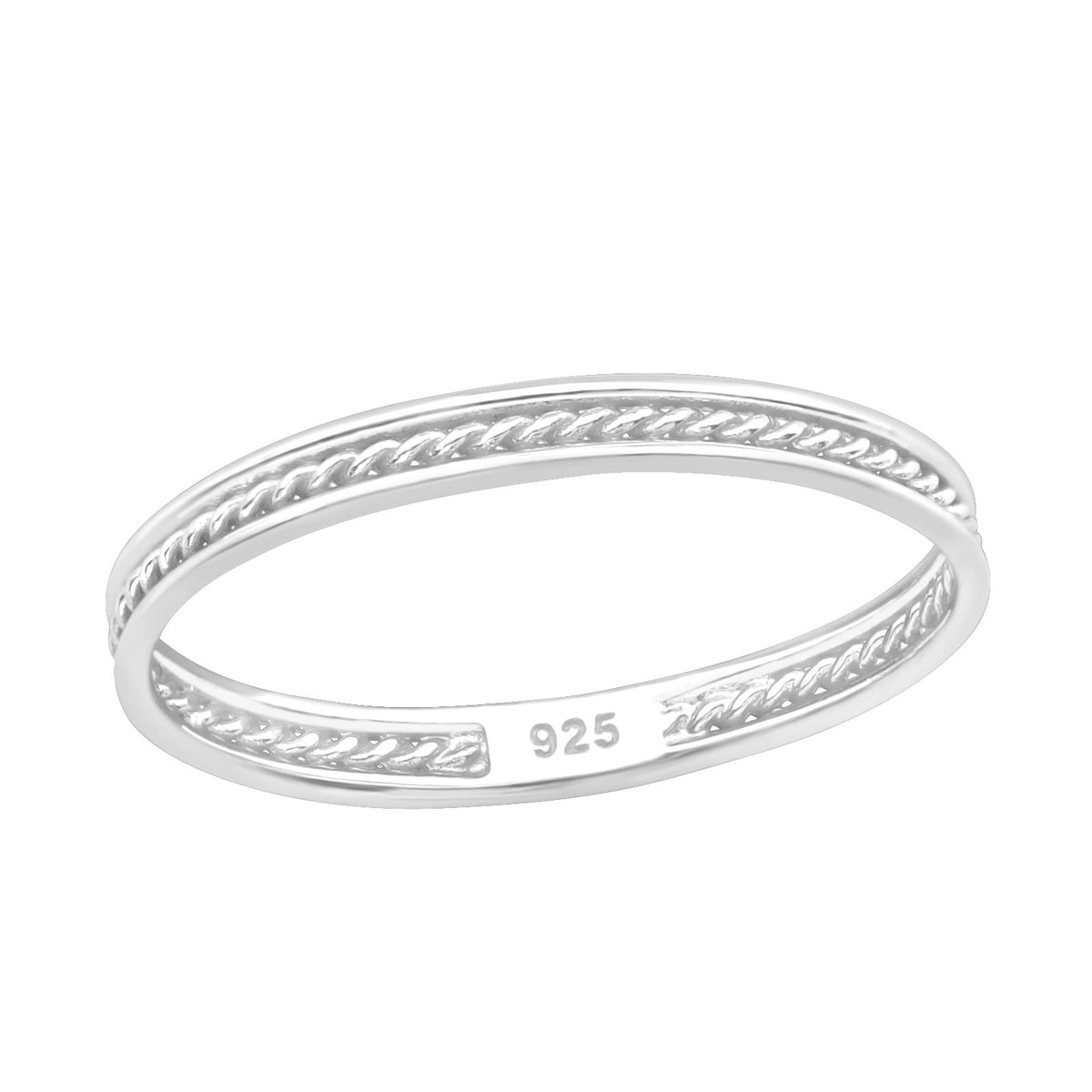 Zilveren Gedraaide Ring - Elegante 2.5mm Maat 7 | Ringen